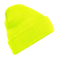 Fluorescent Yellow - Front - Beechfield Unisex Original Cuffed Beanie Winter Hat