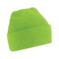 Lime Green - Front - Beechfield Unisex Original Cuffed Beanie Winter Hat