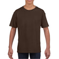 Dark Chocolate - Front - Gildan Mens Soft Style Ringspun T Shirt