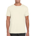 Natural - Front - Gildan Mens Soft Style Ringspun T Shirt