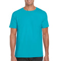 Tropical Blue - Front - Gildan Mens Soft Style Ringspun T Shirt