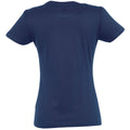 Navy - Back - SOLS Womens-Ladies Imperial Short-Sleeved T-Shirt