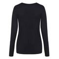 Solid Black - Back - AWDis Womens-Ladies Girlie Long Sleeve Tri-Blend T-Shirt