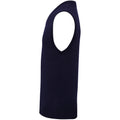 Navy - Side - Premier Mens Sleeveless Cotton Acrylic V Neck Sweater