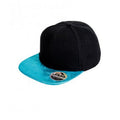 Black-Turquoise - Front - Result Mens Bronx Glitter Snapback Cap