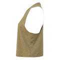 Heather Olive - Side - Bella Womens-Ladies Racer Back Cropped Sleeveless Tank Top