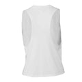 Solid White Blend - Back - Bella Womens-Ladies Racer Back Cropped Sleeveless Tank Top