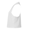 Solid White Blend - Side - Bella Womens-Ladies Racer Back Cropped Sleeveless Tank Top