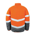 Fluorescent Orange-Grey - Back - Result Mens Safe-Guard Soft Safety Jacket