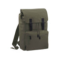 Olive Green-Black - Front - BagBase Vintage Laptop Backpack