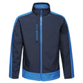 Navy-New Royal - Front - Regatta  Mens Contrast Three Layer Printable Soft Shell Jacket