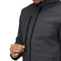 Seal Grey-Black - Close up - Regatta Mens Arcola Soft Shell Jacket