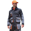 Black-Grey - Back - Result Work-Guard Mens Lite Jacket