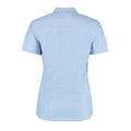 Light Blue - Back - Kustom Kit Womens-Ladies Short Sleeve Workwear Oxford Shirt