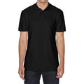 Black - Front - Gildan Mens SoftStyle Double Pique Polo Shirt