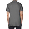 Charcoal - Back - Gildan Mens SoftStyle Double Pique Polo Shirt