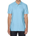 Light Blue - Front - Gildan Mens SoftStyle Double Pique Polo Shirt