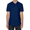 Navy - Front - Gildan Mens SoftStyle Double Pique Polo Shirt