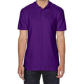 Purple - Front - Gildan Mens SoftStyle Double Pique Polo Shirt