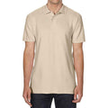 Sand - Front - Gildan Mens SoftStyle Double Pique Polo Shirt