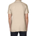 Sand - Back - Gildan Mens SoftStyle Double Pique Polo Shirt