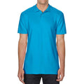 Sapphire Blue - Front - Gildan Mens SoftStyle Double Pique Polo Shirt