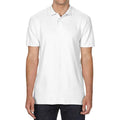 White - Front - Gildan Mens SoftStyle Double Pique Polo Shirt