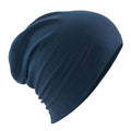 French Navy - Front - Beechfield Mens Hemsedal Slouch Beanie