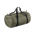 Olive Green-Black - Front - BagBase Packaway Barrel Bag