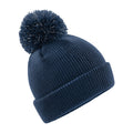 French Navy - Front - Beechfield Kids Reflective Bobble Beanie