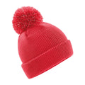 Bright Red - Front - Beechfield Kids Reflective Bobble Beanie