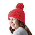 Bright Red - Back - Beechfield Kids Reflective Bobble Beanie