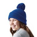 Bright Royal Blue - Back - Beechfield Kids Reflective Bobble Beanie