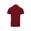 Burgundy - Back - Premier Mens Coolchecker Plus Piqu Polo Shirt