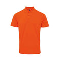 Orange - Front - Premier Mens Coolchecker Plus Piqu Polo Shirt