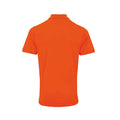 Orange - Back - Premier Mens Coolchecker Plus Piqu Polo Shirt