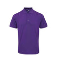 Purple - Front - Premier Mens Coolchecker Plus Piqu Polo Shirt