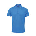 Sapphire Blue - Front - Premier Mens Coolchecker Plus Piqu Polo Shirt