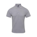 Silver - Front - Premier Mens Coolchecker Plus Piqu Polo Shirt