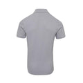 Silver - Back - Premier Mens Coolchecker Plus Piqu Polo Shirt