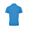 Turquoise - Back - Premier Mens Coolchecker Plus Piqu Polo Shirt