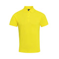 Yellow - Front - Premier Mens Coolchecker Plus Piqu Polo Shirt