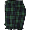 Navy-Green - Side - SF Womens-Ladies Tartan Frill Shorts