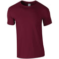 Maroon - Front - Gildan Mens SoftStyle Ringspun T-Shirt