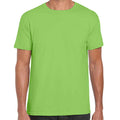 Lime Green - Front - Gildan Mens SoftStyle Ringspun T-Shirt