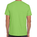 Lime Green - Back - Gildan Mens SoftStyle Ringspun T-Shirt