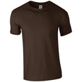 Dark Chocolate - Front - Gildan Mens SoftStyle Ringspun T-Shirt