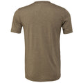 Heather Olive Green - Back - Bella + Canvas Adults Unisex Heather CVC T-Shirt