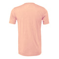 Heather Peach - Back - Bella + Canvas Adults Unisex Heather CVC T-Shirt