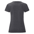 Dark Heather - Back - Fruit Of The Loom Womens-Ladies Iconic T-Shirt